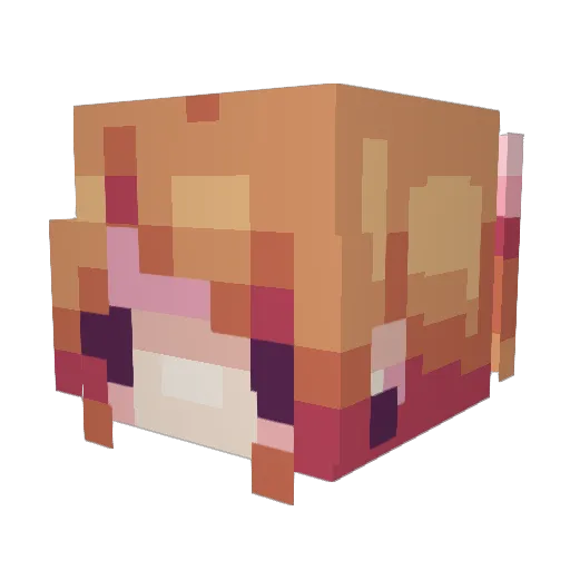 meggietendie Minecraft avatar head, 3D render