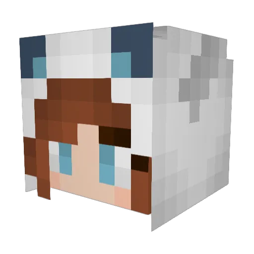 meggisaurus Minecraft avatar head, 3D render