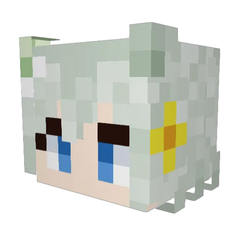 meggy4th Minecraft avatar head, 3D render