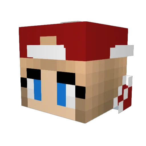 meghanteare Minecraft avatar head, 3D render