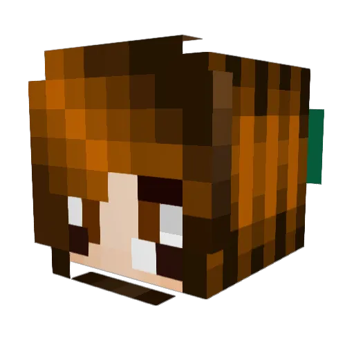 meglx Minecraft avatar head, 3D render