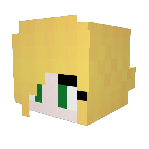megmaybe Minecraft avatar head, 3D render