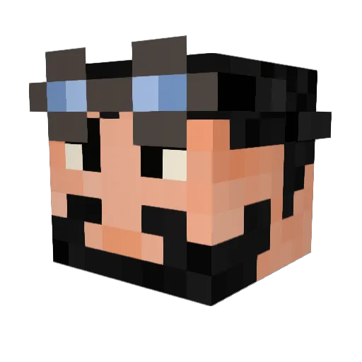 megnabooster Minecraft avatar head, 3D render