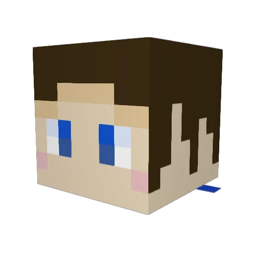 megoomba Minecraft avatar head, 3D render