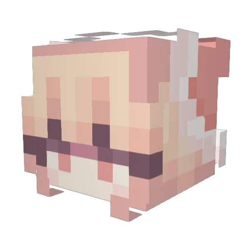 megsicle Minecraft avatar head, 3D render