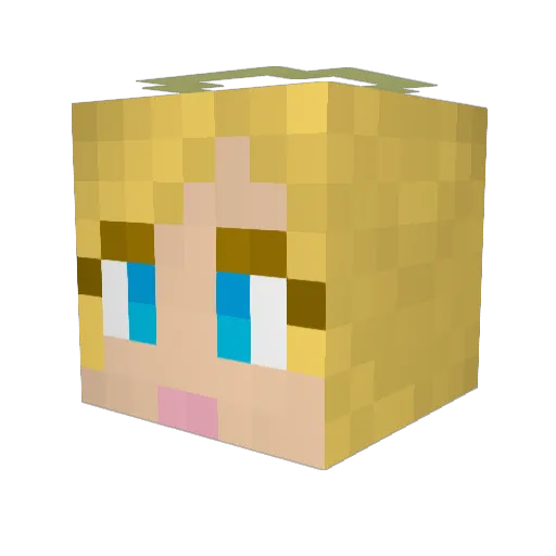 megsrusso Minecraft avatar head, 3D render