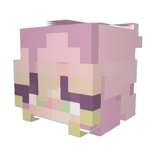 megsyie Minecraft avatar head, 3D render