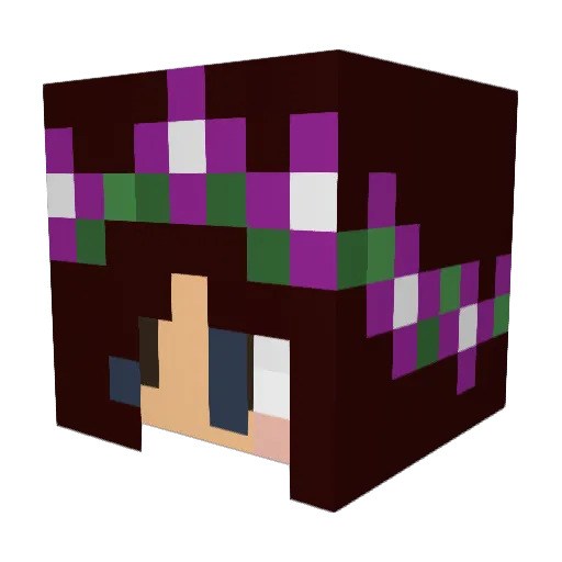megtink Minecraft avatar head, 3D render