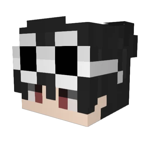 megumiron Minecraft avatar head, 3D render