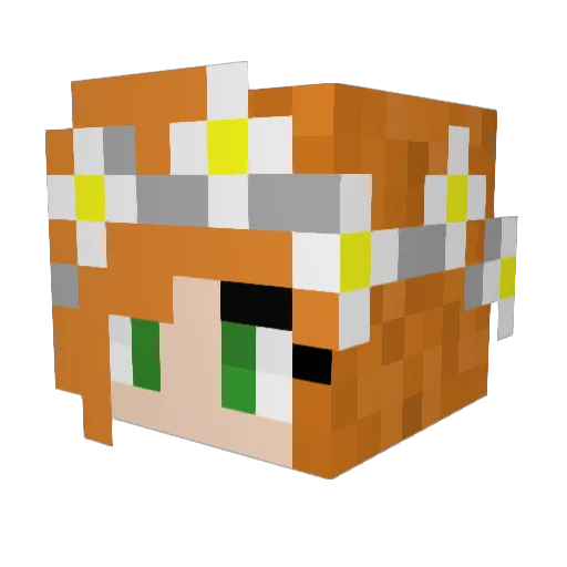 megypeggy Minecraft avatar head, 3D render