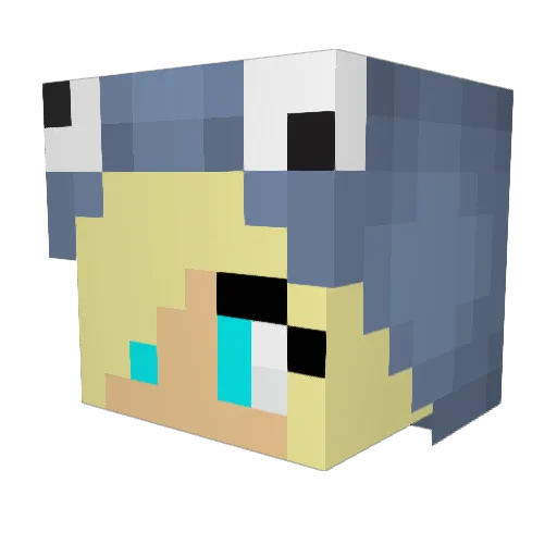 megzacutie Minecraft avatar head, 3D render
