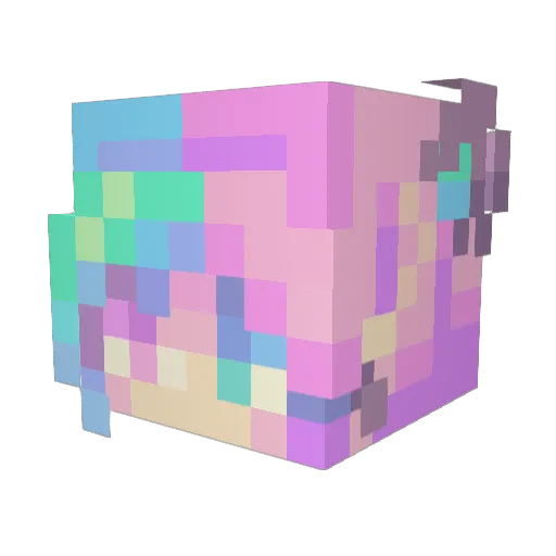 mehbunbun Minecraft avatar head, 3D render