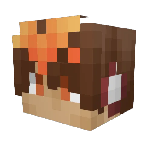 mehngo Minecraft avatar head, 3D render