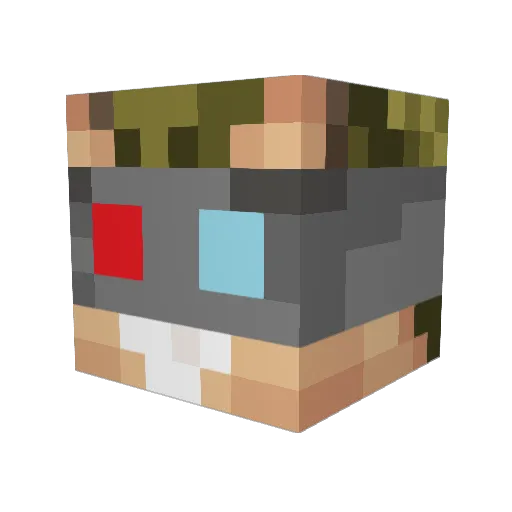 mehr0059 Minecraft avatar head, 3D render