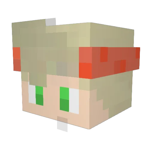 mehrwegpfand Minecraft avatar head, 3D render