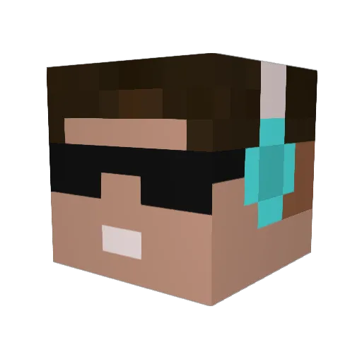meht Minecraft avatar head, 3D render