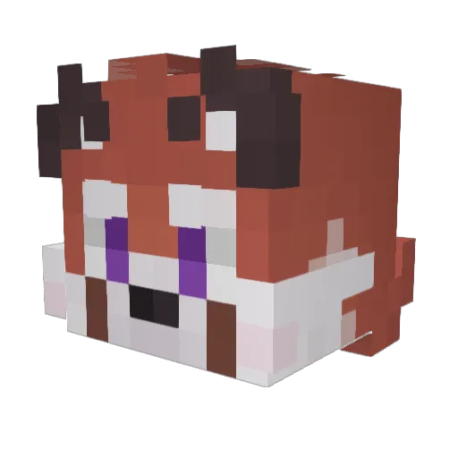 mehw Minecraft avatar head, 3D render