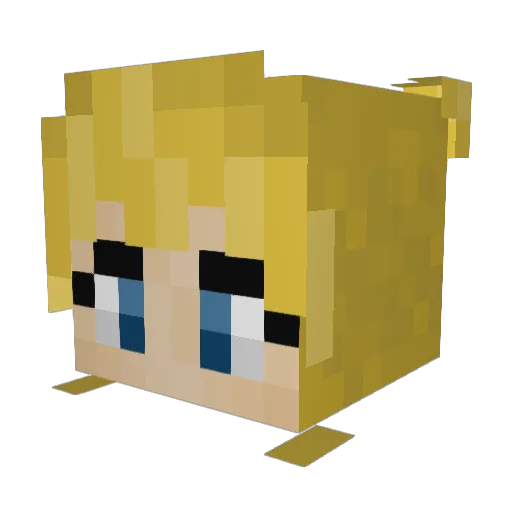 mehzorel Minecraft avatar head, 3D render