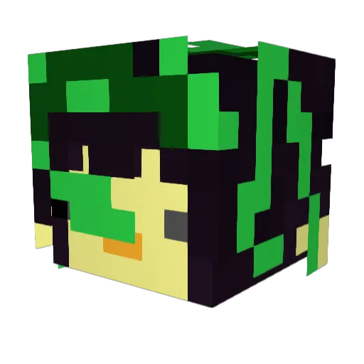 mei110 Minecraft avatar head, 3D render