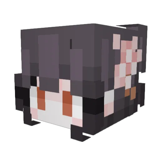 mei_xing Minecraft avatar head, 3D render