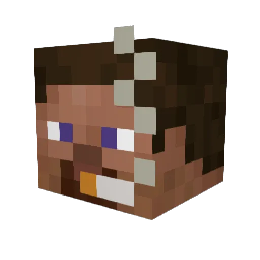meiabomba Minecraft avatar head, 3D render