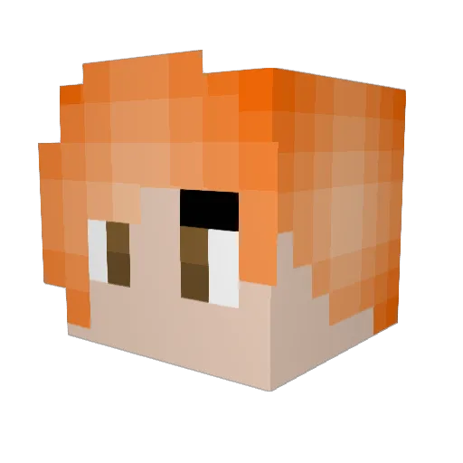 meiana Minecraft avatar head, 3D render