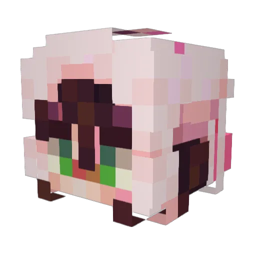 meibhie Minecraft avatar head, 3D render