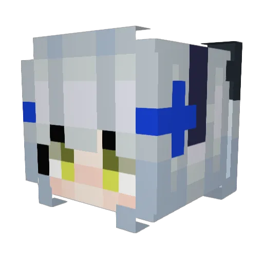 meidohera Minecraft avatar head, 3D render