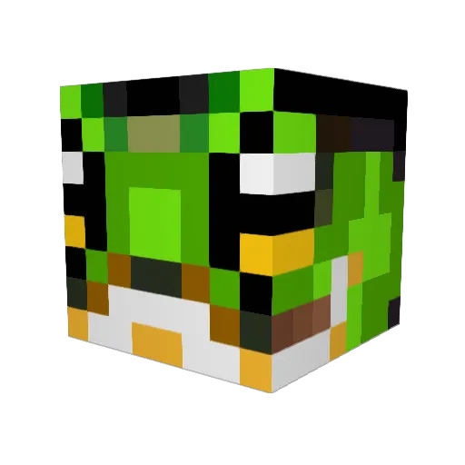 meihk Minecraft avatar head, 3D render