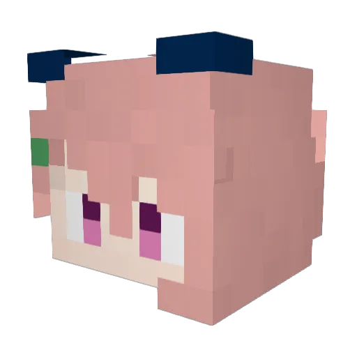 meijidx Minecraft avatar head, 3D render