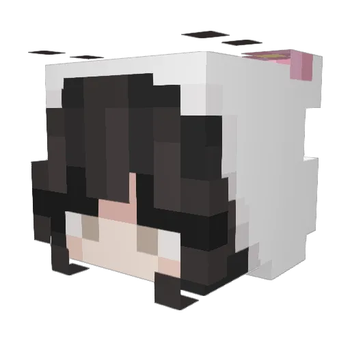 meiliya02 Minecraft avatar head, 3D render