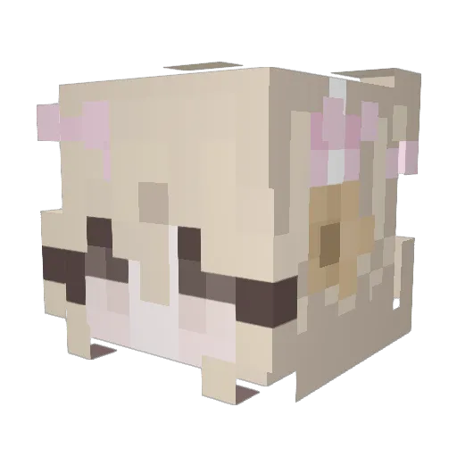 meilol Minecraft avatar head, 3D render