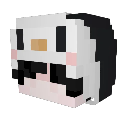 meimeisatsuki Minecraft avatar head, 3D render