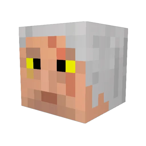 meincraft2 Minecraft avatar head, 3D render