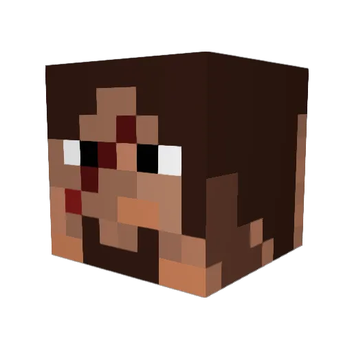 meintte Minecraft avatar head, 3D render