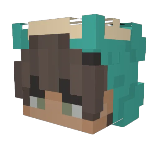meinxrd Minecraft avatar head, 3D render