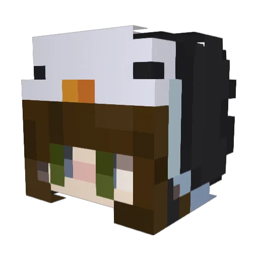 meiopie Minecraft avatar head, 3D render