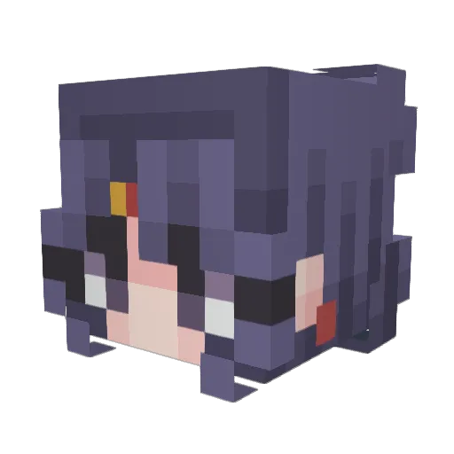meiqifeng Minecraft avatar head, 3D render