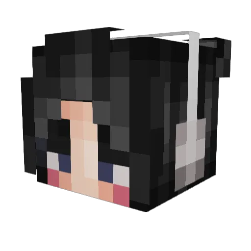 meirajuana Minecraft avatar head, 3D render