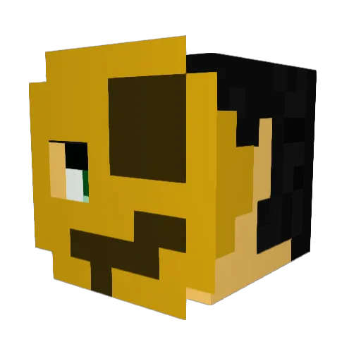 meirodoll Minecraft avatar head, 3D render