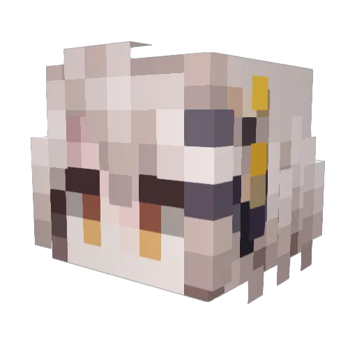 meis250 Minecraft avatar head, 3D render