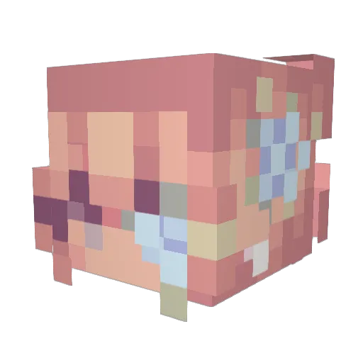 meisterede76 Minecraft avatar head, 3D render