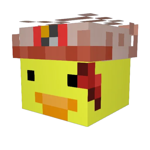 meisyou101 Minecraft avatar head, 3D render
