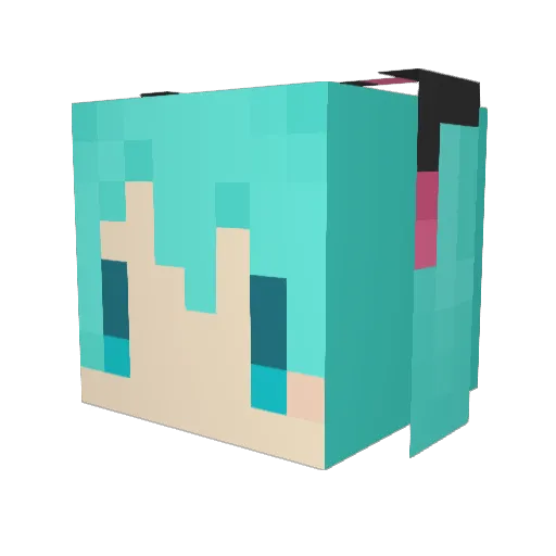 meitk Minecraft avatar head, 3D render