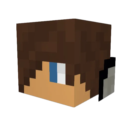 meius777 Minecraft avatar head, 3D render