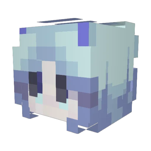 meiyari Minecraft avatar head, 3D render