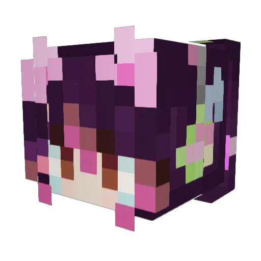 meiyy Minecraft avatar head, 3D render
