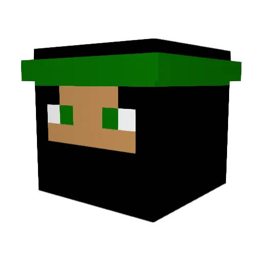 meizawesome Minecraft avatar head, 3D render