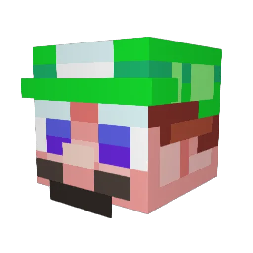 meizzo Minecraft avatar head, 3D render
