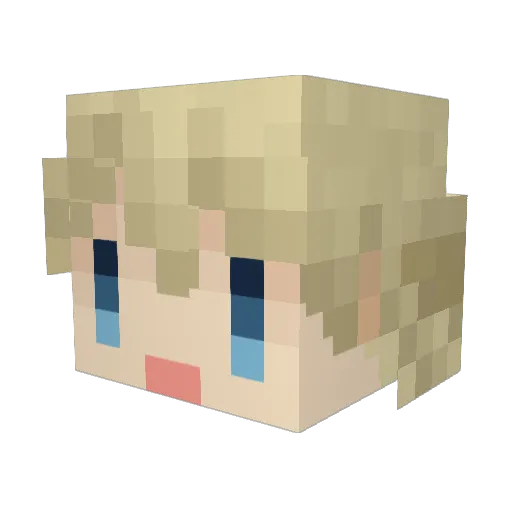 mejoueva Minecraft avatar head, 3D render